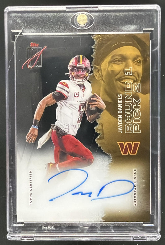 2025 Topps Signature Class Jayden Daniels #VCCCA-JD Veteran Crystal Clear Auto