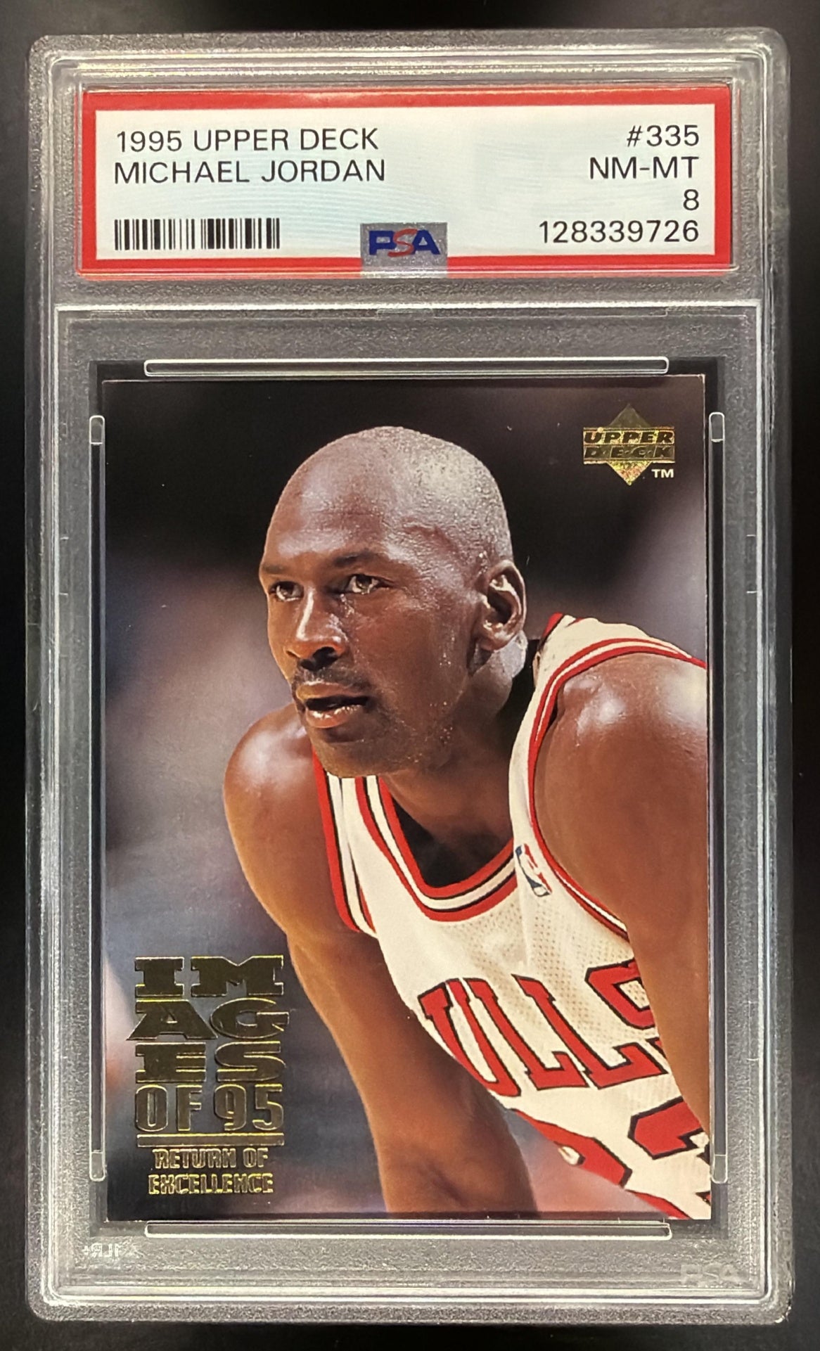 1995-96 Upper Deck Michael Jordan #335 PSA 8