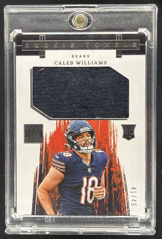 2024 Panini Impeccable Caleb Williams #RT-CWS Rookie Towels 41/49 MEM RC