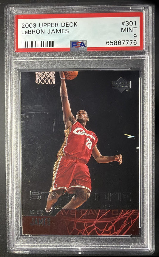 2003-04 Upper Deck LeBron James #301 RC PSA 9