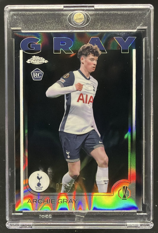 2024-25 Topps Chrome UEFA Club Archie Gray #170 RC Black /10