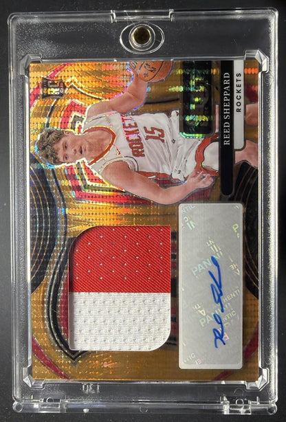 2024 Panini Select Reed Sheppard #JRS-SHP Rookie Pulsar FOTL /30 RC Patch Auto