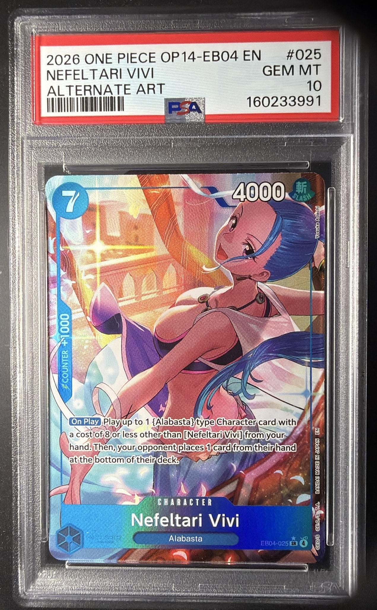 2026 One Piece Egghead Crisis Nefeltari Vivi #EB04-025 Character PSA 10