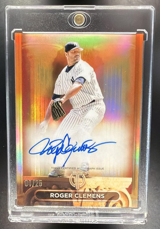 2024 Topps Tribute Roger Clemens #TA-RC Auto Orange 4/25