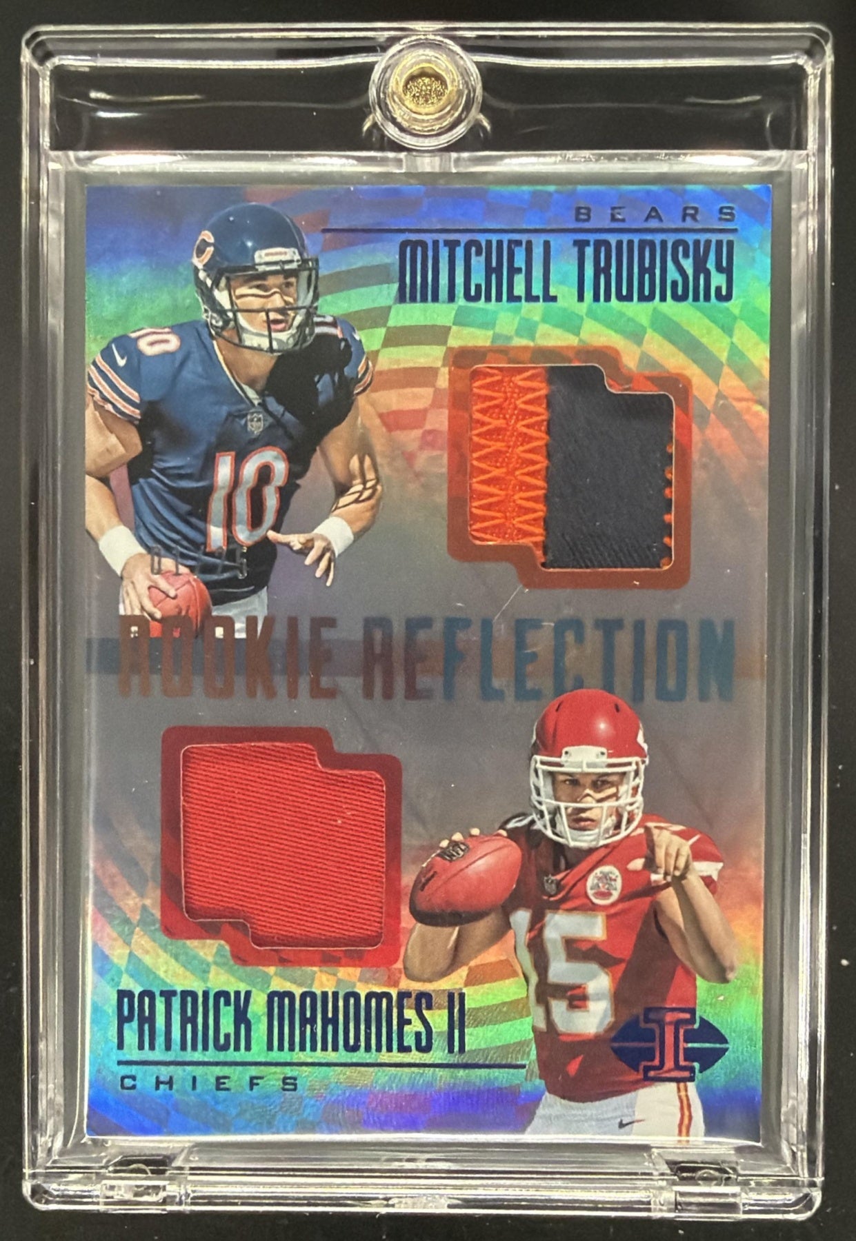 2017 Panini Illusions Patrick Mahomes II Mitchell Trubisky #RR-TM Rookie Patch 1/25