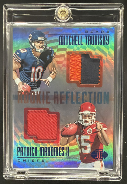2017 Panini Illusions Patrick Mahomes II Mitchell Trubisky #RR-TM Rookie Patch 1/25