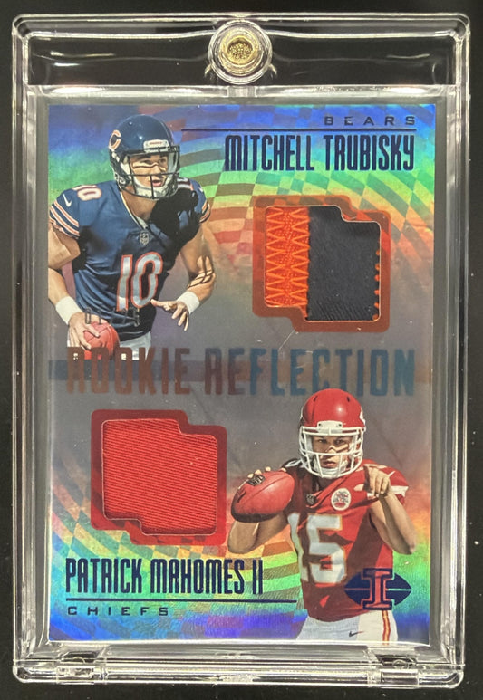 2017 Panini Illusions Patrick Mahomes II Mitchell Trubisky #RR-TM Rookie Patch 1/25