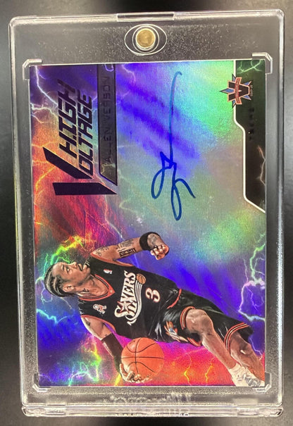 2017 Panini Vanguard Allen Iverson #HV-AIV High Voltage Signatures Purple /15 Auto