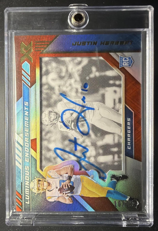 2020 Panini XR Justin Herbert #LE-JH Luminous Endorsements /15 RC Auto