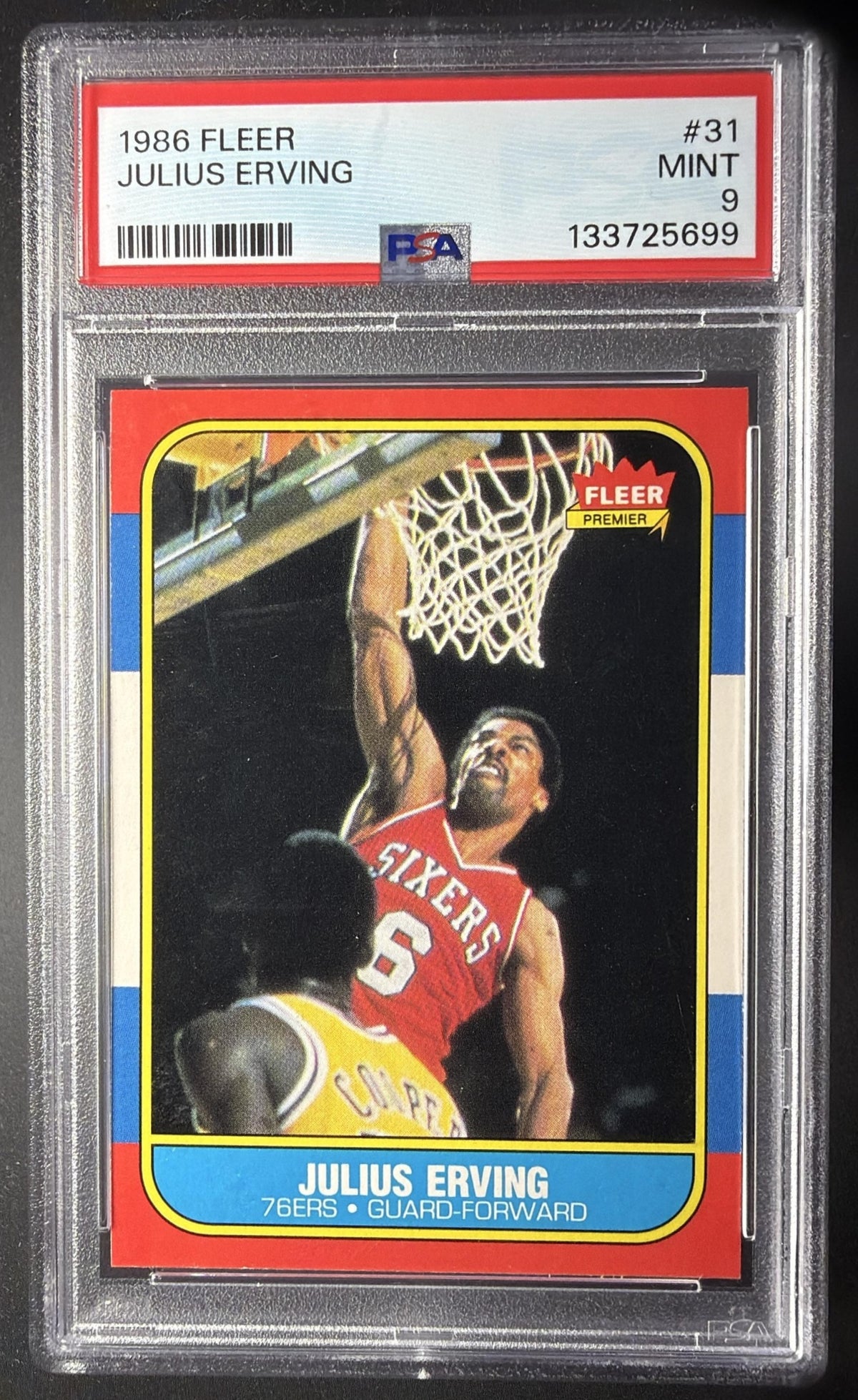 1986-87 Fleer Julius Erving #31 PSA 9