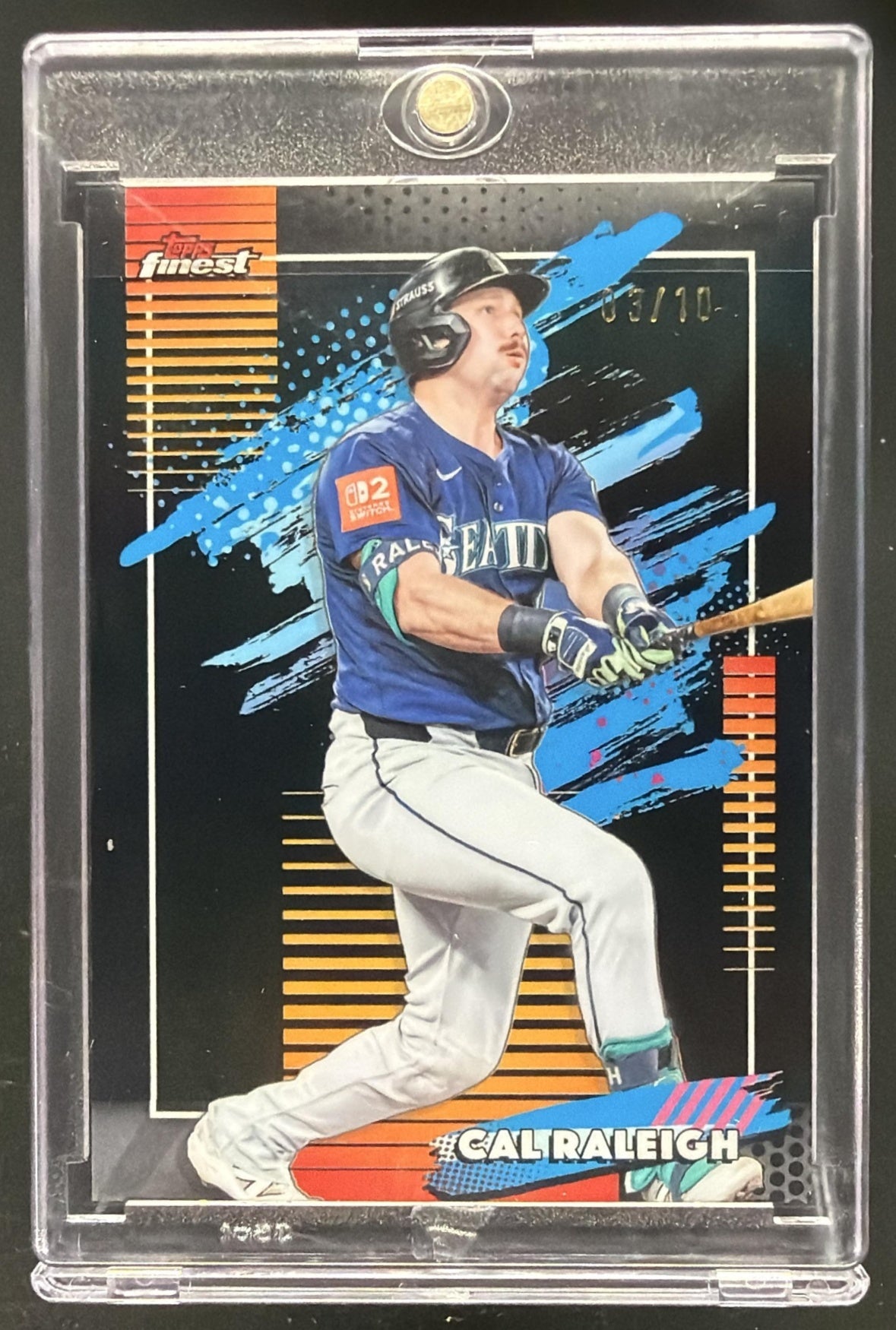 2026 Topps Finest Cal Raleigh #167 Uncommon Black X-Fractor 3/10