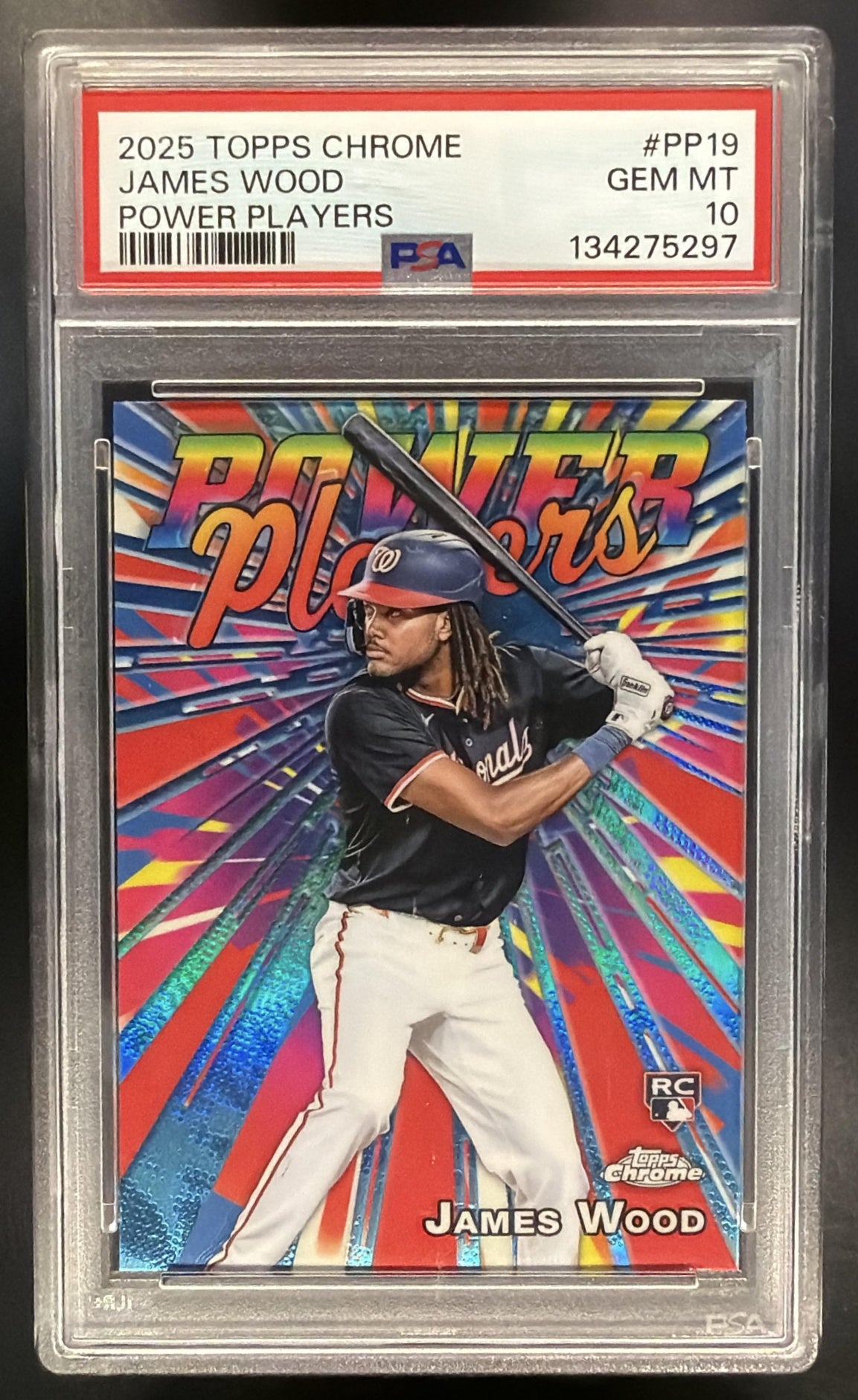 2025 Topps Chrome James Wood #PP-19 Power Players PSA 10