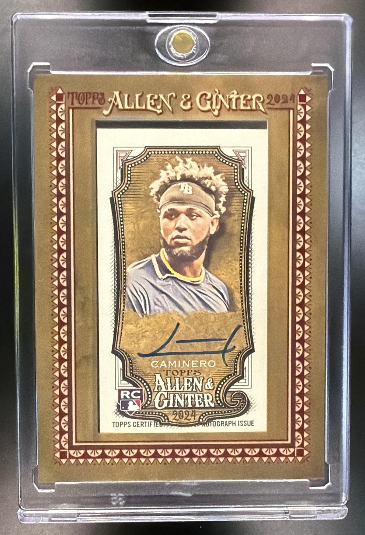 2024 Topps Allen & Ginter Junior Caminero #MA-JC Mini Baseball Auto RC