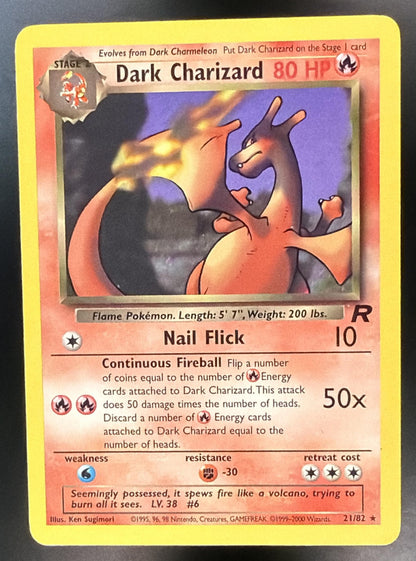 2000 Pokemon Team Rocket Dark Charizard 21/82 MP