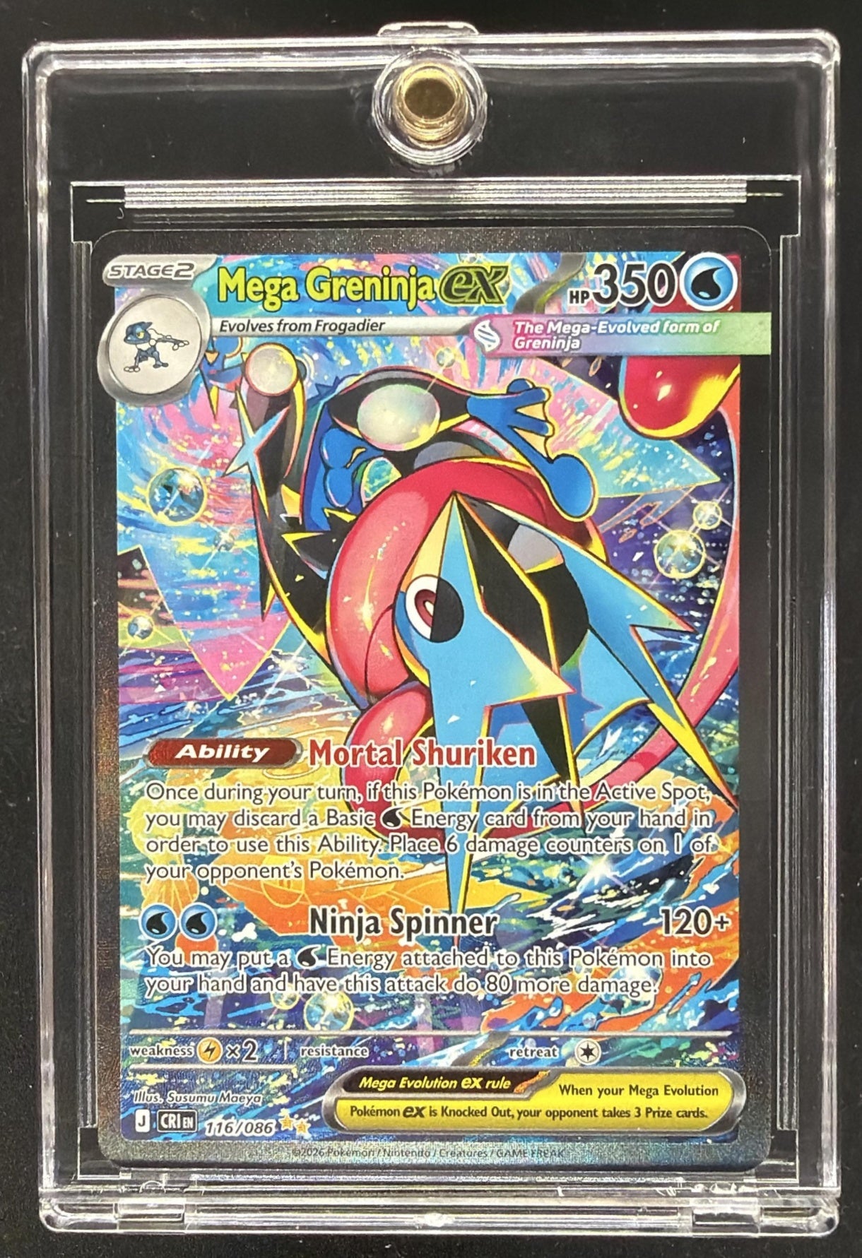 2026 Pokemon Mega Evolution Chaos Rising Greninja ex #116/086 Special Illustration Rare
