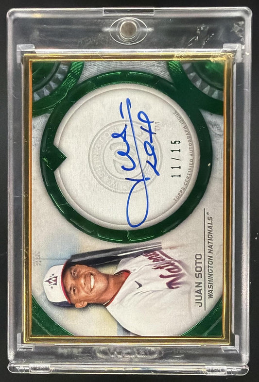 2022 Topps Juan Soto #87BA-JS 1987 Baseball 35th Anniversary Auto Series Two Gold /50
