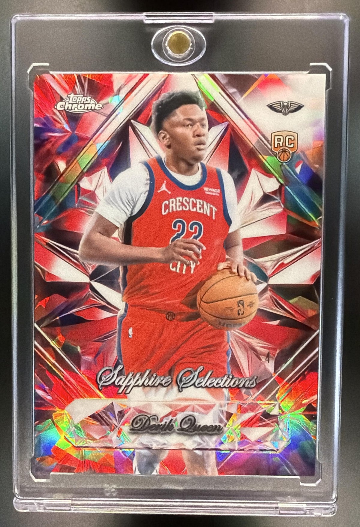 2025-26 Topps Chrome Update Sapphire Derik Queen #SS-17 Selections Red /5 RC