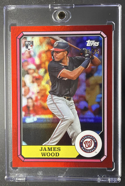 2025 Topps Archives James Wood #87BB-3 1987 Boardwalk and Baseball RC /25