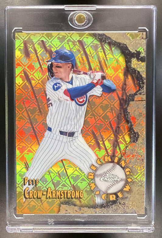 2026 Topps Chrome Pete Crow-Armstrong #WC-7 Wrecking Crew Gold /50
