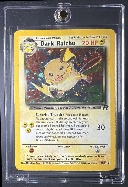 2000 Pokemon Team Rocket Dark Raichu #83/82 Holo