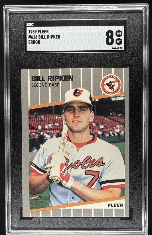 1989 Fleer Bill Ripken #616a SGC 8