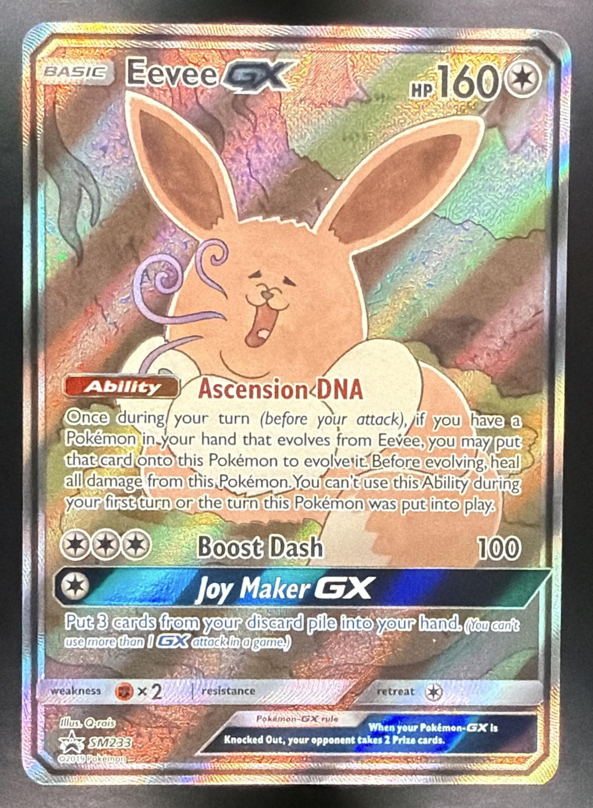 2019 Pokemon Sun & Moon Eevee GX SM233 LP