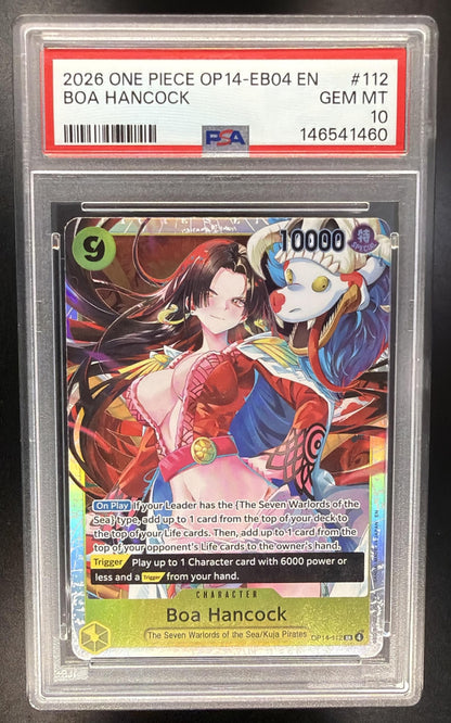 2026 One Piece Azure Sea's Seven Boa Hancock #OP14-112 Super Rare PSA 10