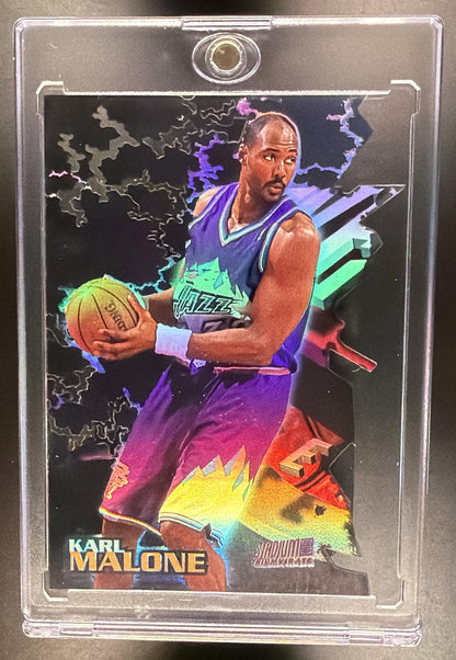 1997-98 Topps Stadium Club Karl Malone #T14A Triumvirate Luminous