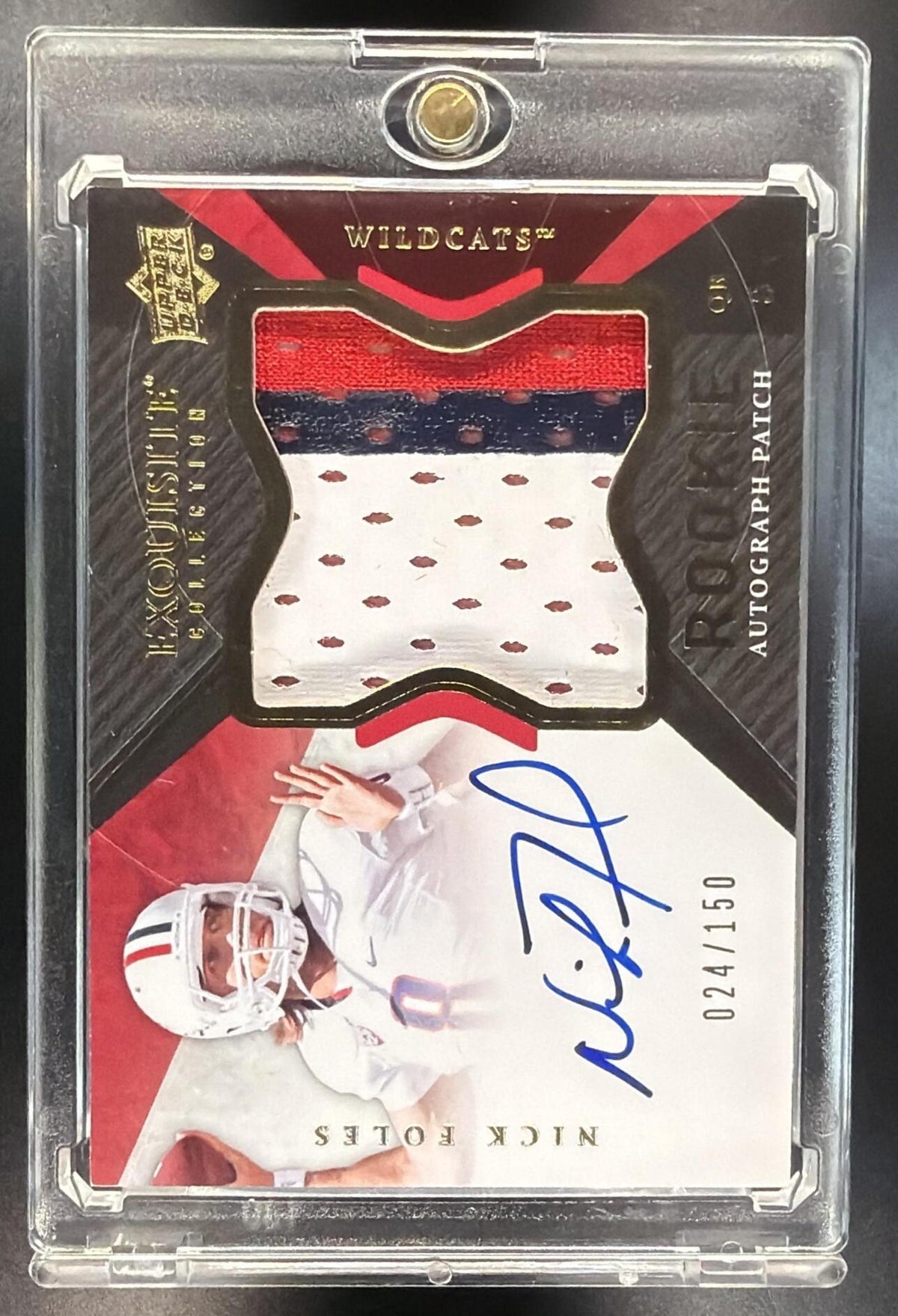 2012 Upper Deck Exquisite Collection Nick Foles #123 24/150 MEM Auto RC