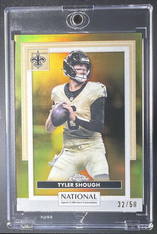 2026 Topps NSCC Collection Tyler Shough #NFL-27 NFL Gold Refractor 32/50
