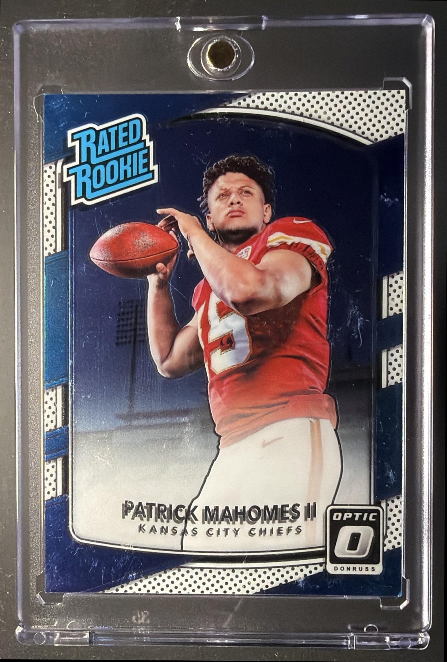 2017 Panini Donruss Optic Patrick Mahomes II #177 RC Rated Rookie DAMAGE