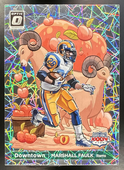 2023 Panini Donruss Optic Marshall Faulk #SBD-MF Super Bowl Downtown