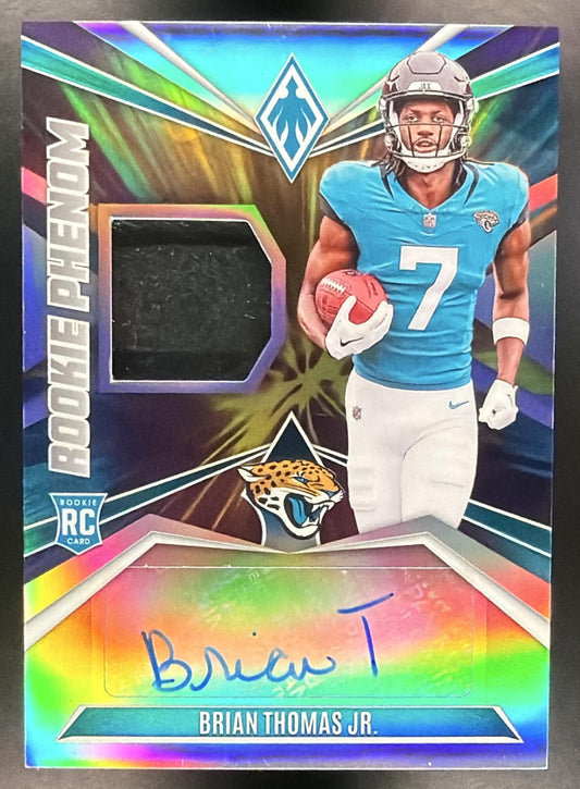 2024 Panini Phoenix Brian Thomas Jr. #RPJA-BTJ Rookie Phenom Jerseys Auto ColorBurst /24 MEM RC