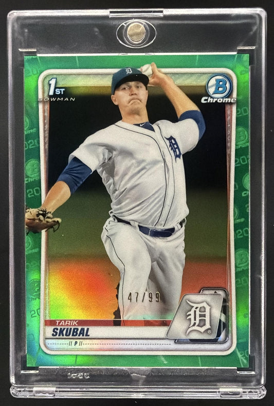 2020 Bowman Tarik Skubal #BCP-108 Chrome Prospects Green Refractor 47/99