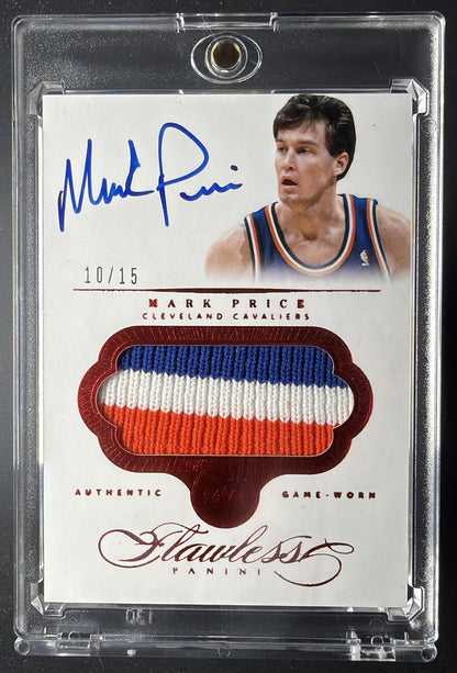 2013-14 Panini Flawless Mark Price #PA-MP Patch Auto Ruby 10/15