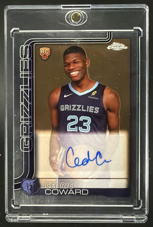 2025-26 Topps Chrome Cedric Coward #TCAR-CC Rookie Auto RC