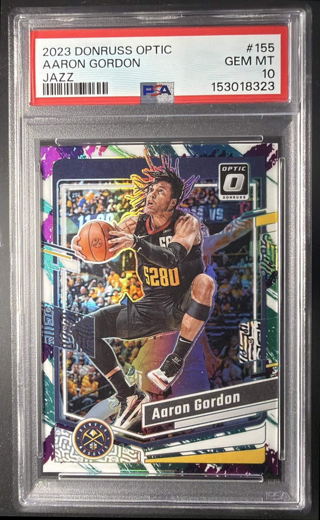 2023-24 Panini Donruss Optic Aaron Gordon #155 Jazz Prizm PSA 10