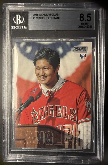 2018 Topps Stadium Club Shohei Ohtani #138 RC BGS 8.5