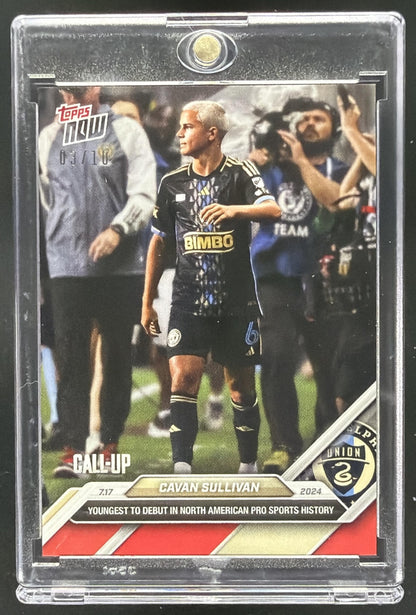 2024 Topps Now MLS Cavan Sullivan Red Rookie /10