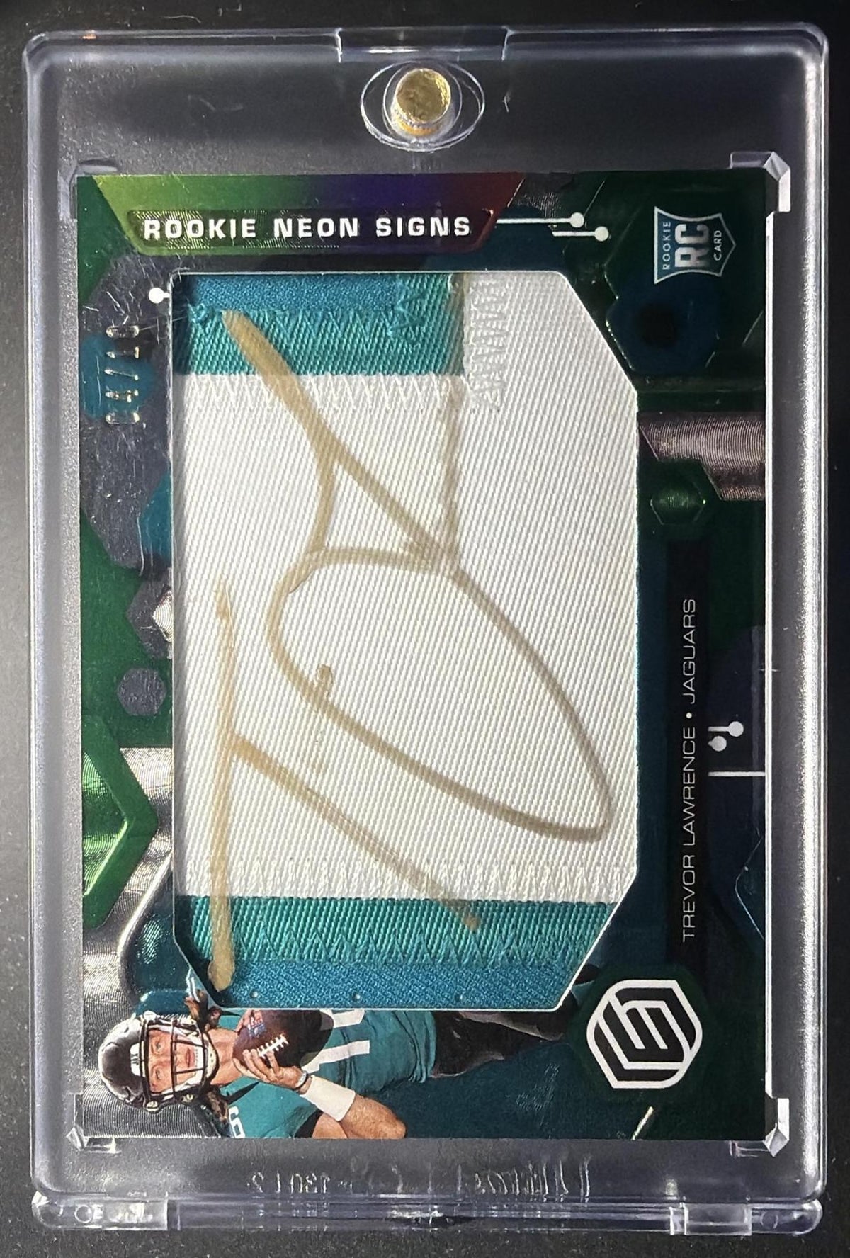 2021 Panini Elements Trevor Lawrence /10 Patch Auto Neon Signs