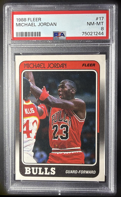 1988-89 Fleer Michael Jordan #17 PSA 8 3rd Year