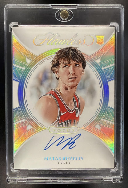 2024-25 Panini Flawless Matas Buzelis #2 Focus Auto /25 RC