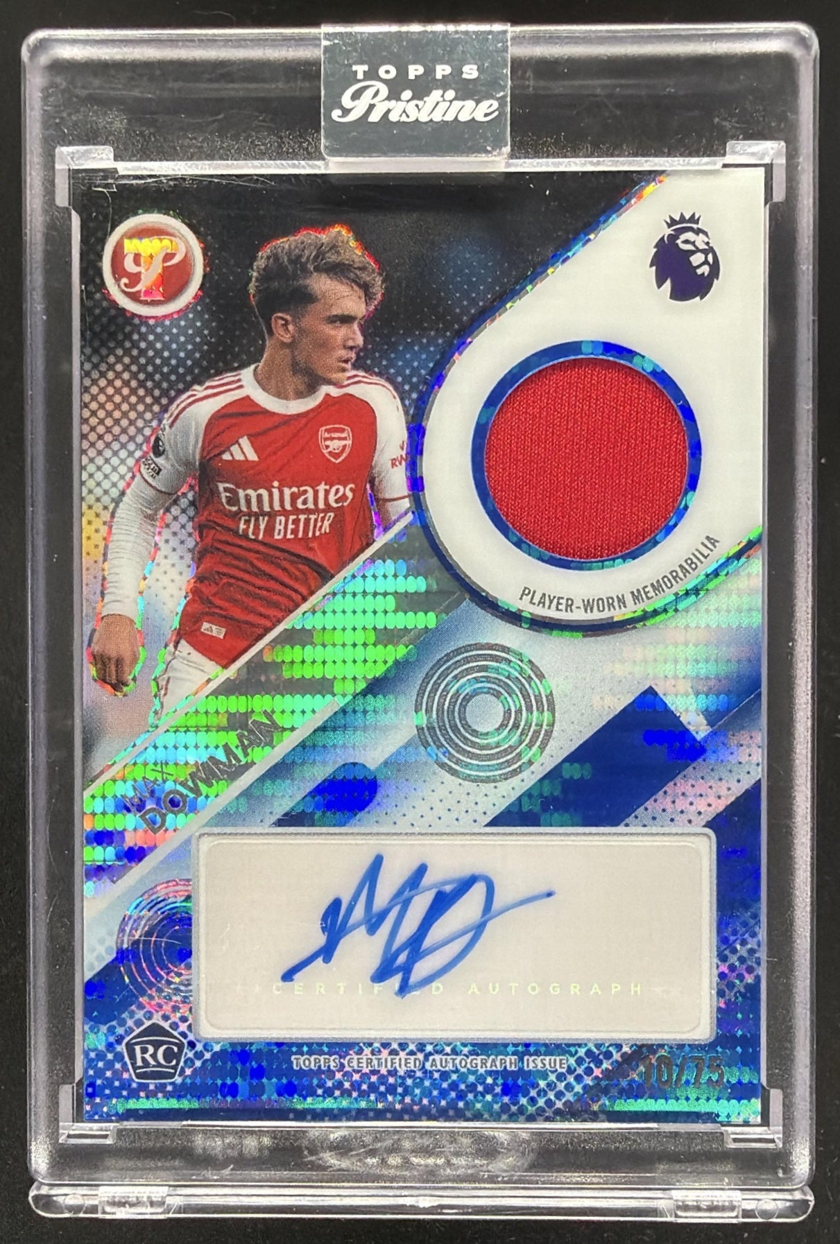 2025 Topps Pristine Premier League Max Dowman #PPAR-MD Patch Auto Blue /75 RC