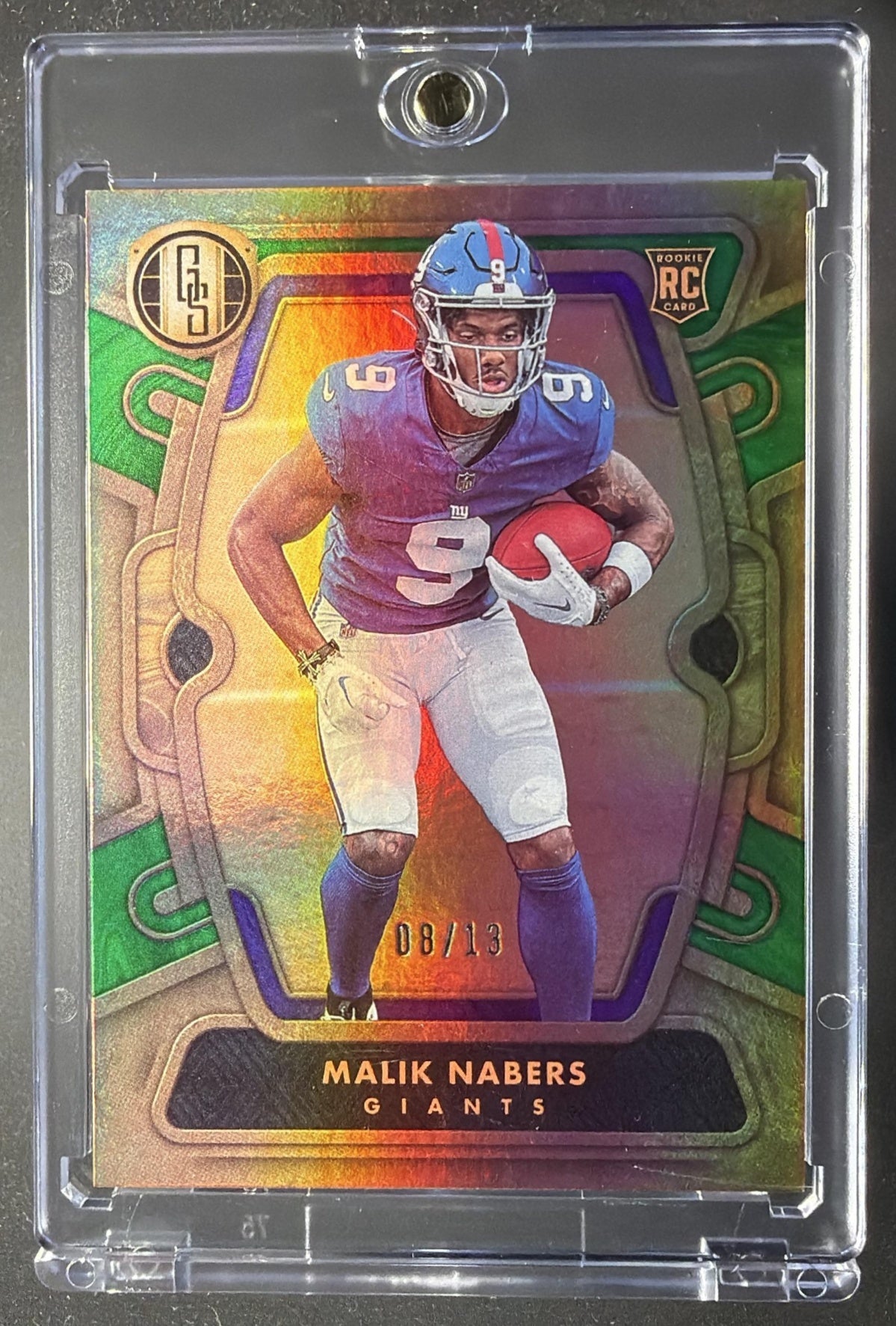 2024 Panini Gold Standard Malik Nabers #105 Emerald 8/13 RC