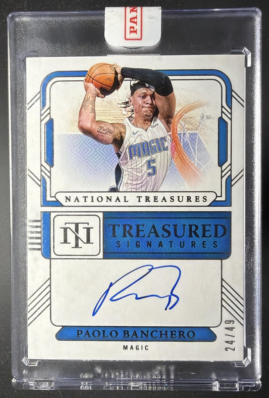 2024-25 Panini National Treasures Paolo Banchero #15 Treasured 24/49 Auto
