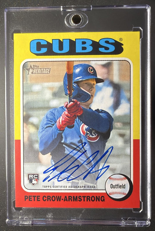 2024 Topps Heritage Pete Crow-Armstrong #ROA-PC Real One Auto RC