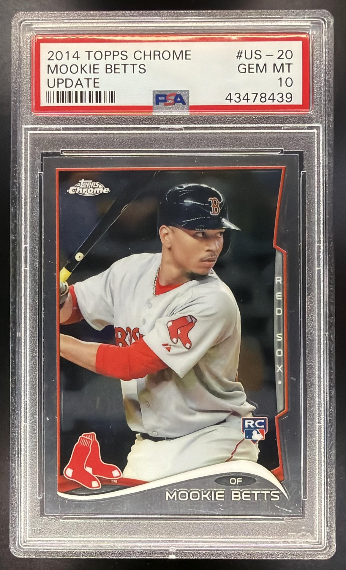 2014 Topps Chrome Update Mookie Betts #US-20 RC PSA 10