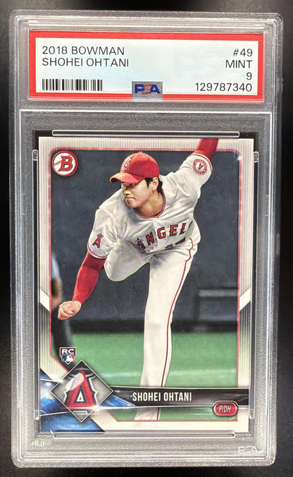 2018 Bowman Shohei Ohtani #49 RC PSA 9 Angels