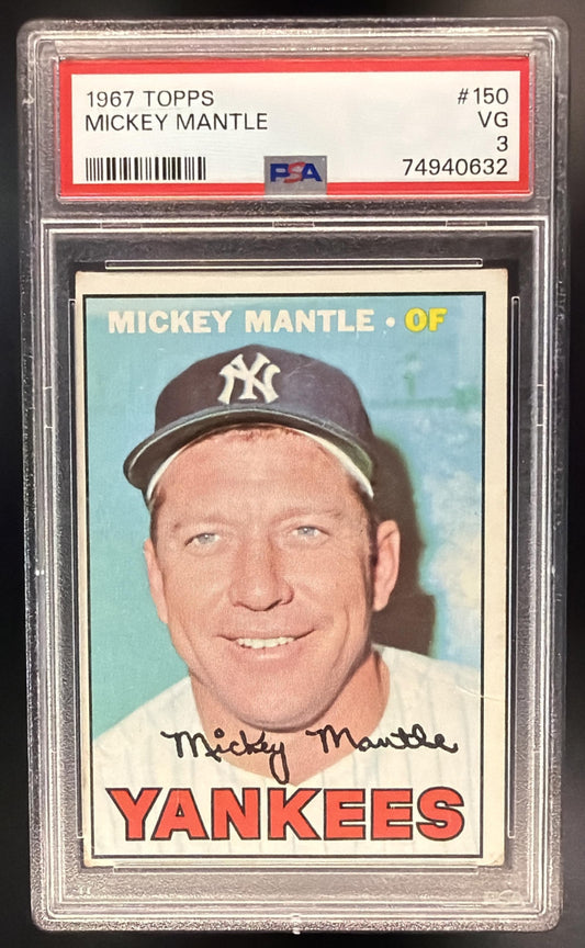 1967 Topps Mickey Mantle #150 PSA 3