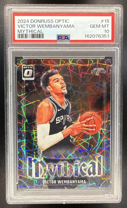2024-25 Panini Donruss Optic Victor Wembanyama #15 Mythical PSA 10